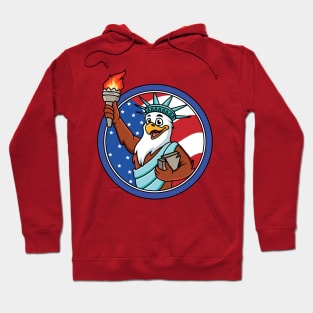 eagle cartoon liberty USA flag Hoodie